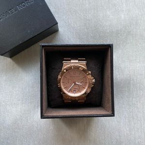 Michael Kors Rose Gold Dial Chronograph Watch